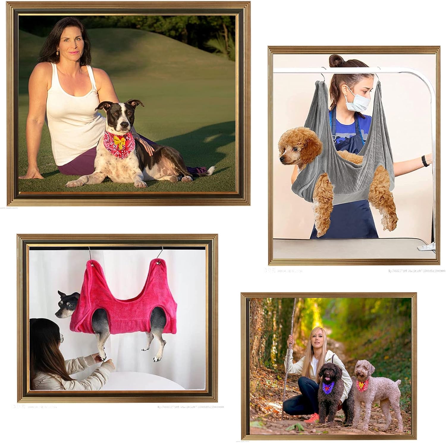Dog Grooming Hammock Helper,Dog Grooming Harness for Nail Trimming, Dog Grooming Supplies for Grooming with Dog Bandana