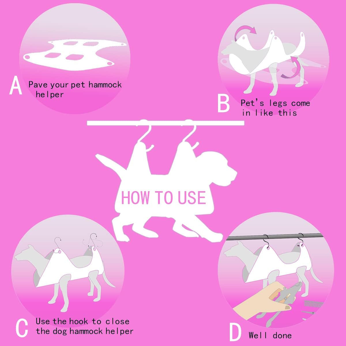 Dog Grooming Hammock Helper,Dog Grooming Harness for Nail Trimming, Dog Grooming Supplies for Grooming with Dog Bandana